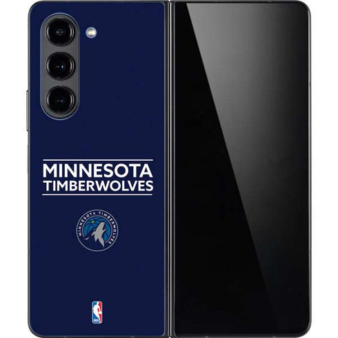 NBA Minnesota Timberwolves Standard - Navy Blue Galaxy Z Fold5 5G Skin